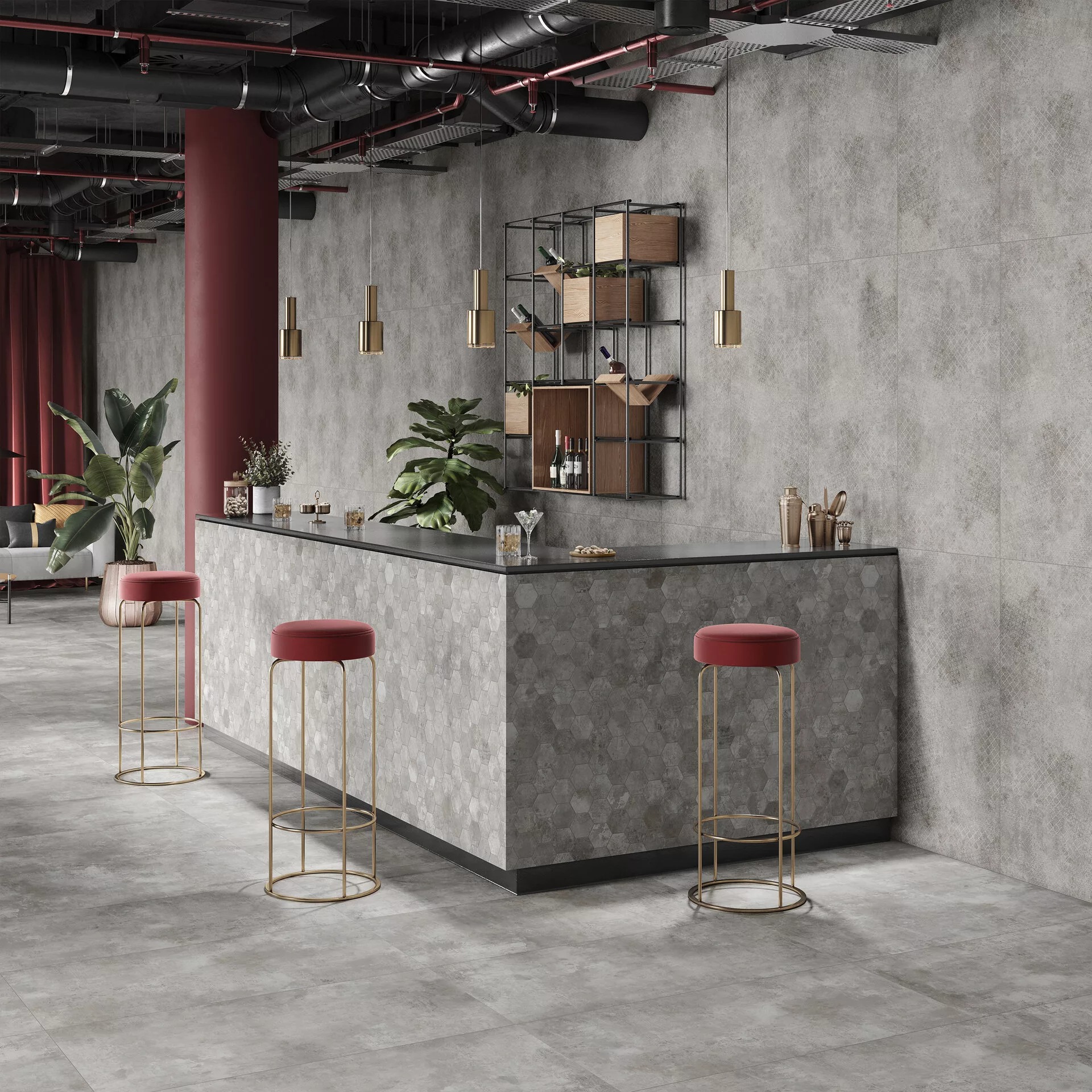 Sintesi Paint Decoro Grey matt rett 60x120cm – Bild 3